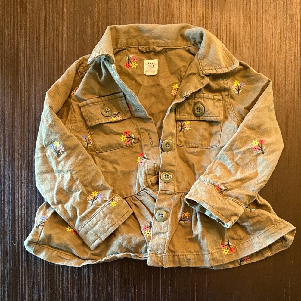 GAP Kids Embroidered Jacket - Brown